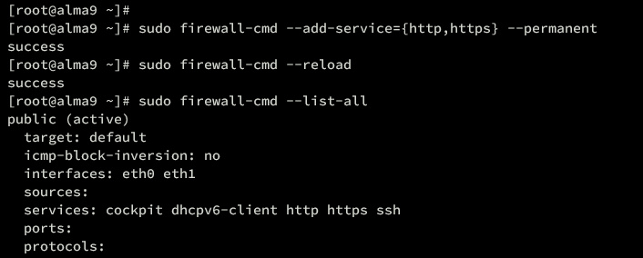 configurar firewalld