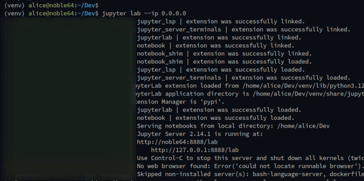 ejecutar jupyter desde la línea de comandos