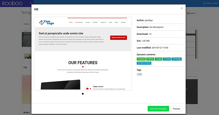 Editor de páginas Koboo