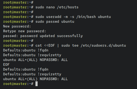configuración hosts usuarios