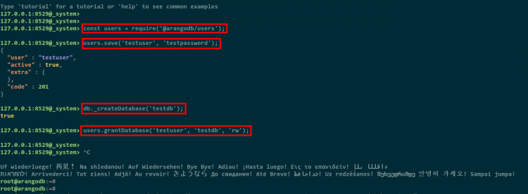 crear una nueva base de datos y un nuevo usuario