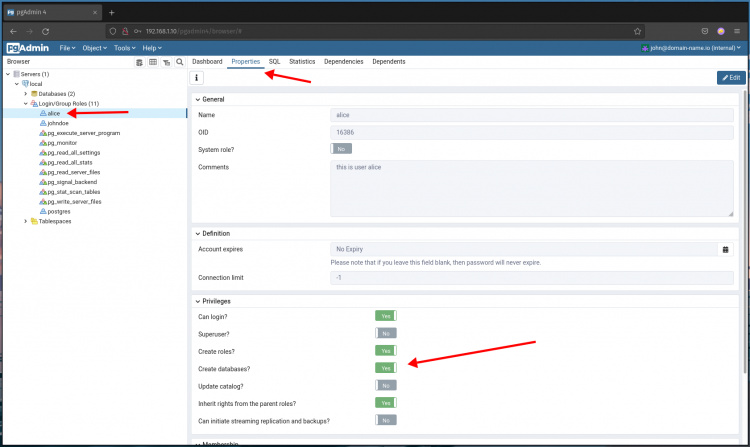 Verificar el nuevo usuario