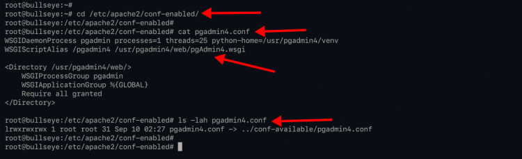 Configuración de Apache para pgAdmin4