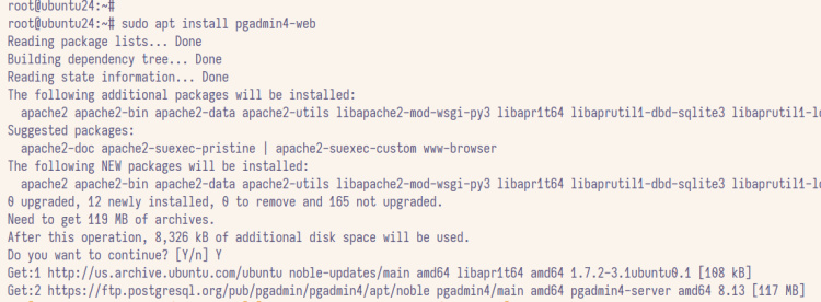 instalar pgadmin4-web