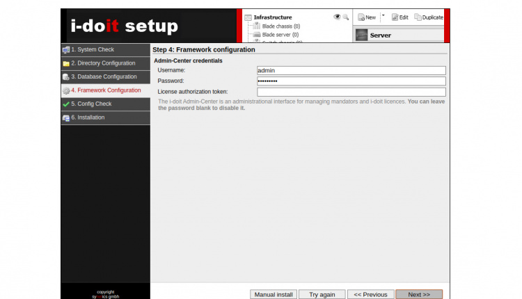 Credenciales de administrador