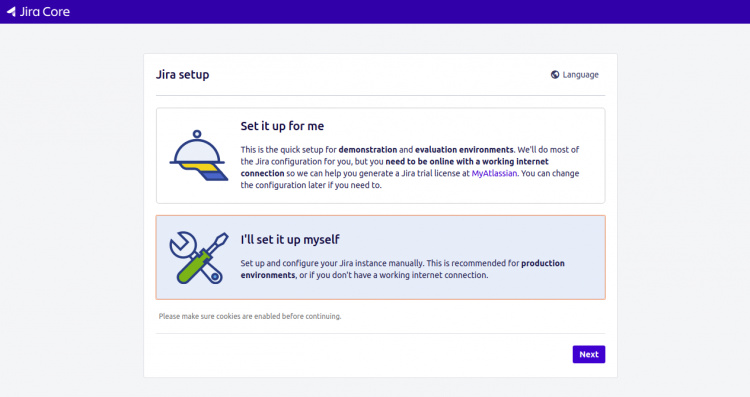 Instalador web de Jira