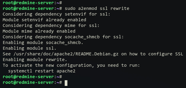 activar módulos apache2