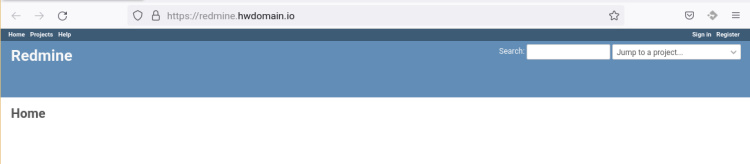 página principal redmine