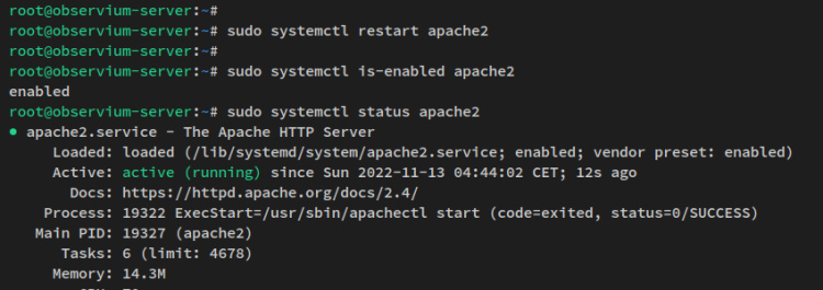 comprobar apache2