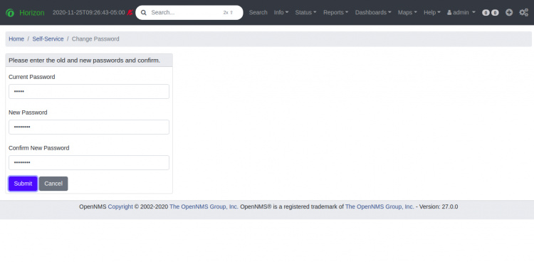 Cambiar la contraseña de administrador