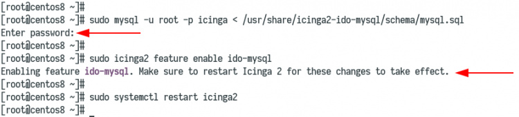 Habilitar y configurar el icinga 2 ido-mysql