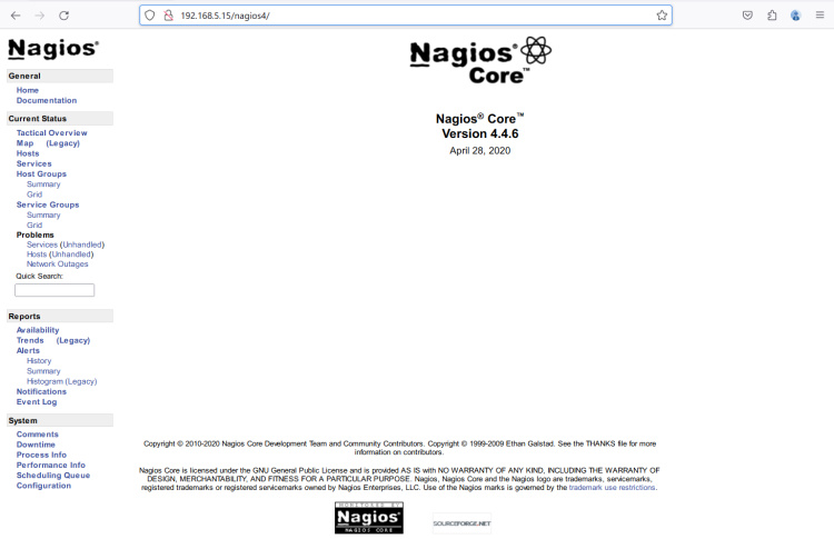 panel nagios