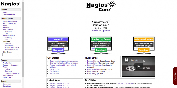 Panel Nagios