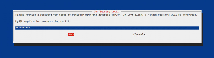 configurar el admin de cacti y la contraseña de la base de datos