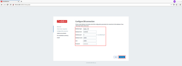 Configurar la base de datos