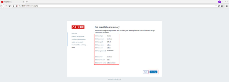 resumen de preinstalación