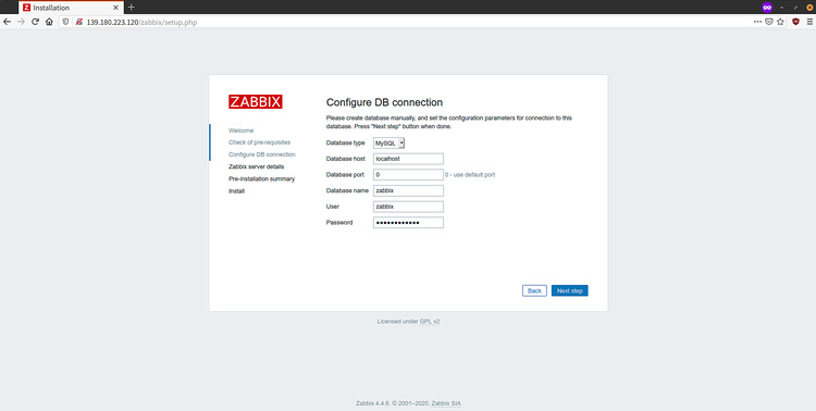 Configurar la conexión a la base de datos