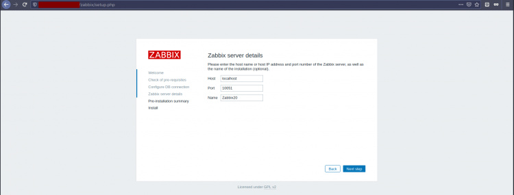 Configuración del servidor Zabbix