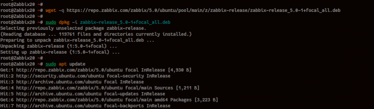 Añadir Repositorio Zabbix 5.0 LTS para Ubuntu 20.04