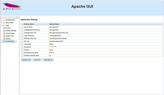 Establecer el usuario administrador para la GUI de Apache