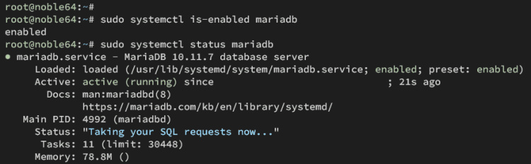 instalar el servicio mariadb
