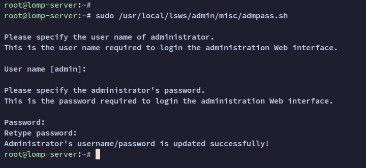 configuración administrativa