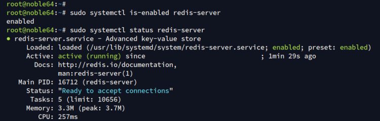 comprobar redis
