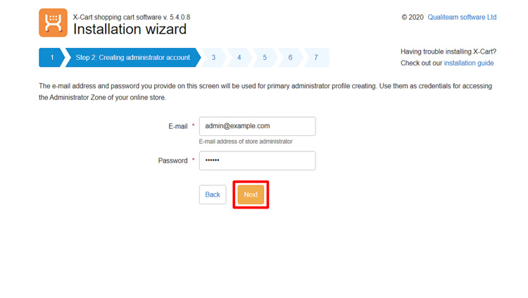 Añadir cuenta de administrador