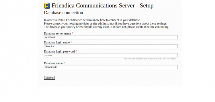 Conexión a la base de datos