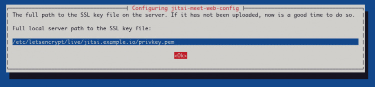 Clave privada SSL Jitsi