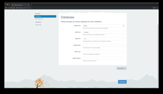 Configuración de la base de datos