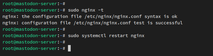 verificar la configuración de nginx