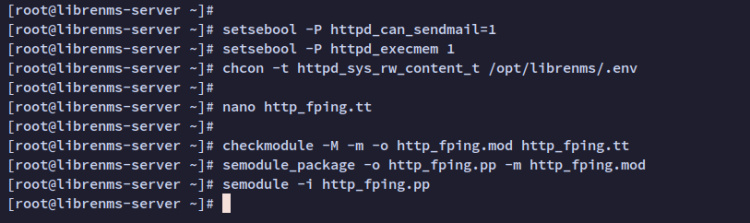 configuración de selinux
