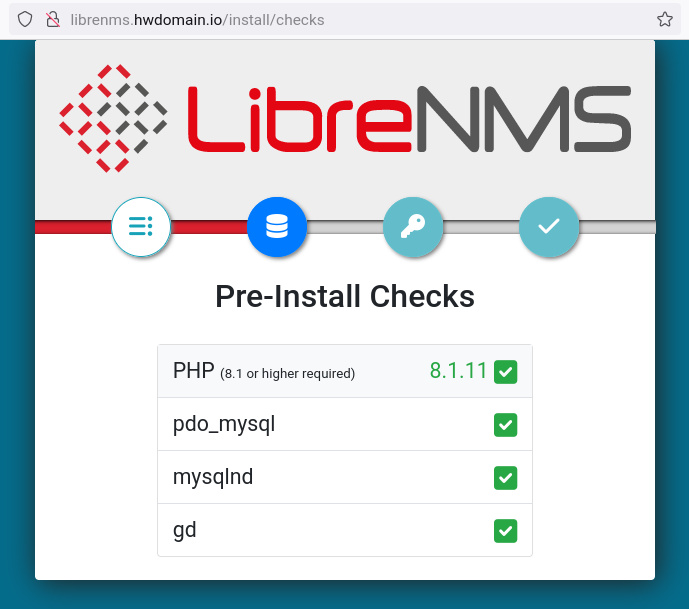preinstalación configuración base de datos