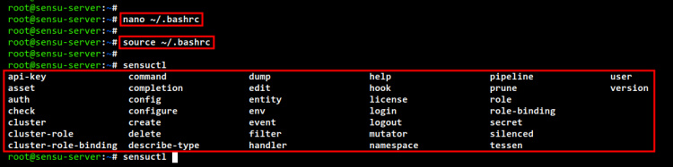 sensuctl autocompletar