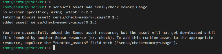 memoria de comprobación de activos