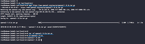 Descargar el código fuente de OpenSSL