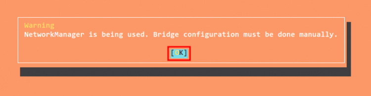 confirmar la configuración de la red