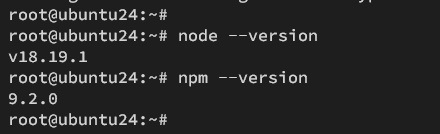comprueba la versión npm de node.js