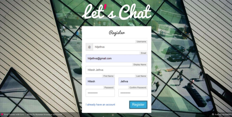 Registrar una cuenta