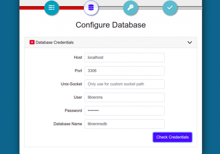 Configurar la base de datos