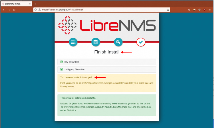 Finaliza la instalación