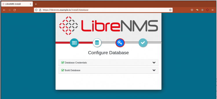 Se completa la configuración de la base de datos