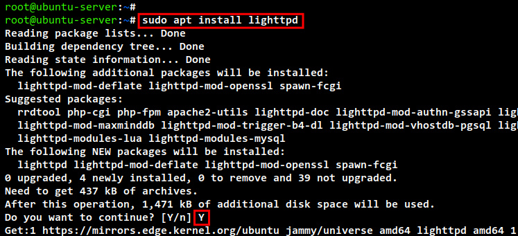 instalar lighttpd