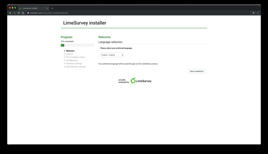 Instalador de LimeSurvey
