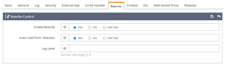 Control de reescritura OpenLiteSpeed