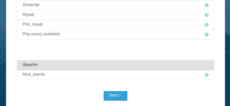 comprobación de dependencias