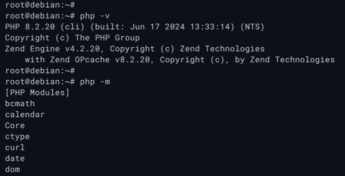 comprueba la versión de php