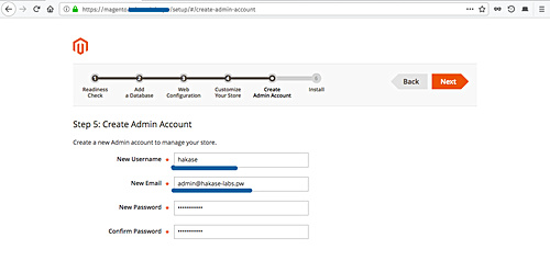 Configurar la cuenta de administrador