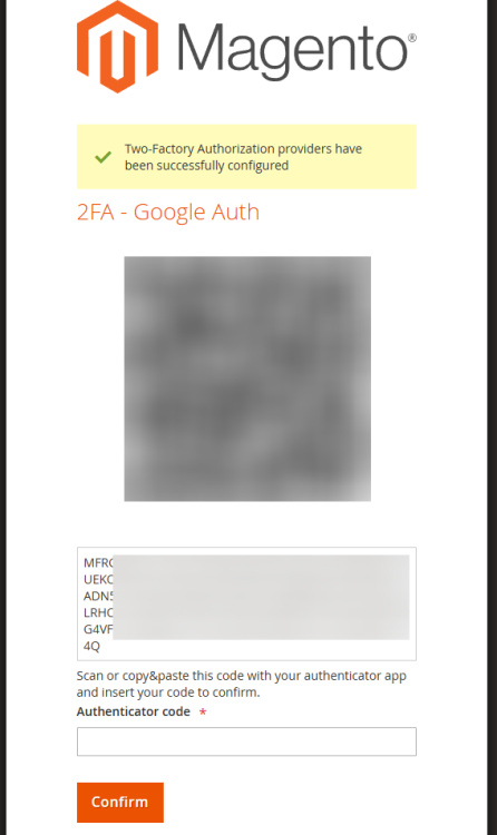 Configurar Magento Google 2FA